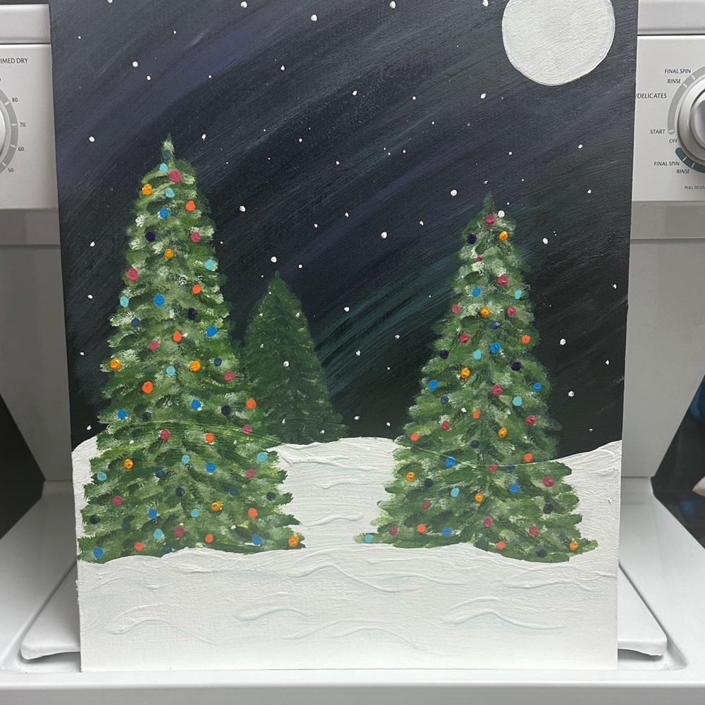 Holiday Night Festive Canvas Art - Picture 1 of 5